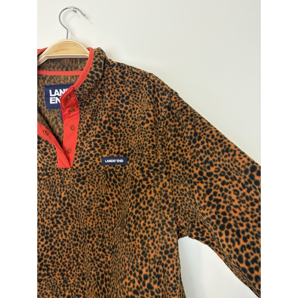 Lands' End Fleece Sweatshirt Quarter Zip Bundle Women's Nautical Animal Print XL - Picture 11 of 14